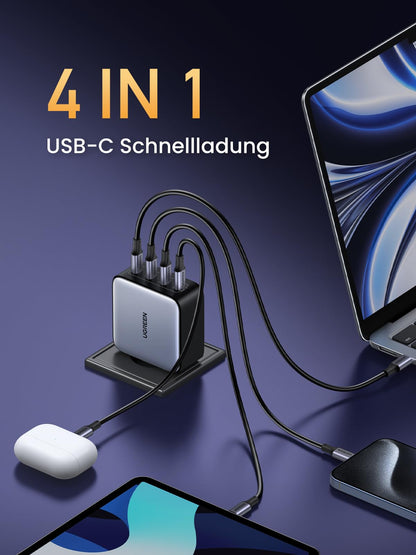UGREEN Nexode 100W USB-C GaN Ladegerät mit 4 USB-C Ports