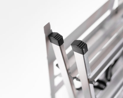 DRABEST Alu Trittleiter beidseitiger Klapptritt - 2x7 Stufen