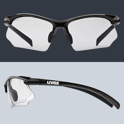 Uvex sportstyle 802 V Sportbrille – selbsttönend, black matt