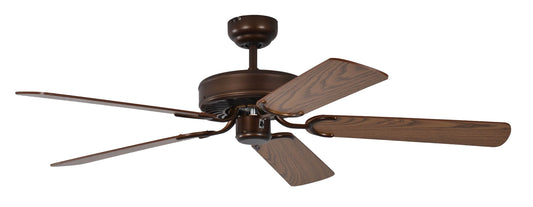 Pepeo Potkuri Deckenventilator - Bronze Antik 132cm ohne Beleuchtung. Deckenventilator mit Rotorblättern zur Luftzirkulation und Raumklimaregulierung.