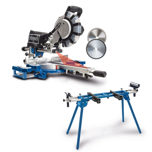 Scheppach HM254SPX Kappzugsäge 2200W - inkl. 2. Blatt & Untergestell