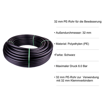 Verdone PE Rohr 32mm 50m PN6 – Verlegerohr für Bewässerung