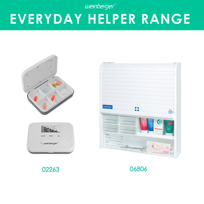 Weinberger Medizinschrank Jalousie - Weiss, abschliessbar