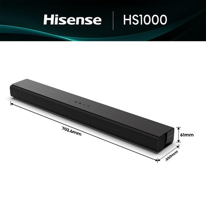 Hisense HS1000 2.0 Kanal Soundbar - Dolby Audio, DTS Virtual:X