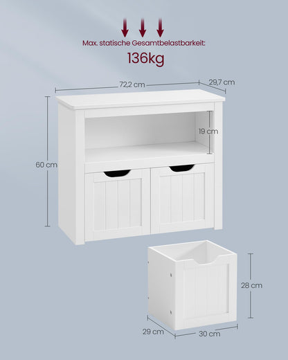 VASAGLE Kinderregal Spielzeugaufbewahrung LHS280WB01, wolkenweiss