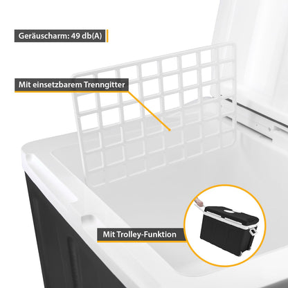 TZS First Austria Thermoelektrische Kühlbox 45L 12V/230V Schwarz