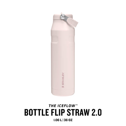 Stanley Flip Straw 2.0 Trinkflasche mit Strohhalm - 1.06L Rose Quartz