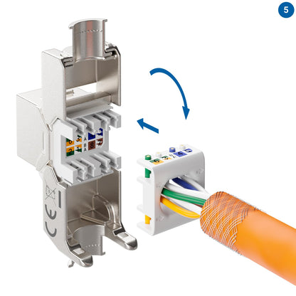 deleyCON CAT 7 Keystone Jack – 24er Set RJ45 STP LSA