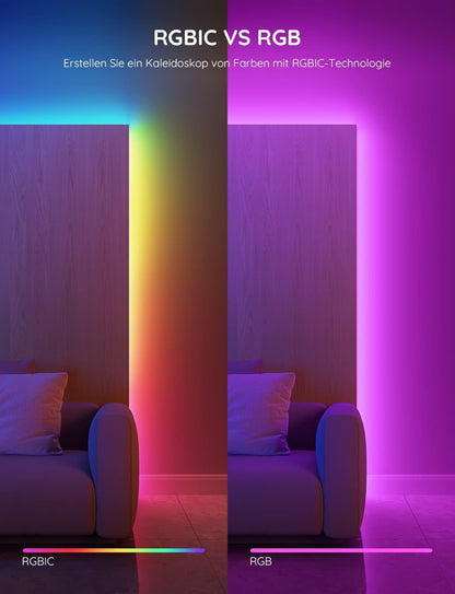 Govee LED Strip RGBIC Pro 5m, smarter LED Streifen mit App-Steuerung