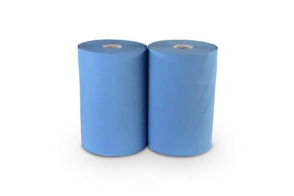 Hypafol Putztuchrolle blau 2-lagig, 2 x 500 Blatt, 37 x 36 cm