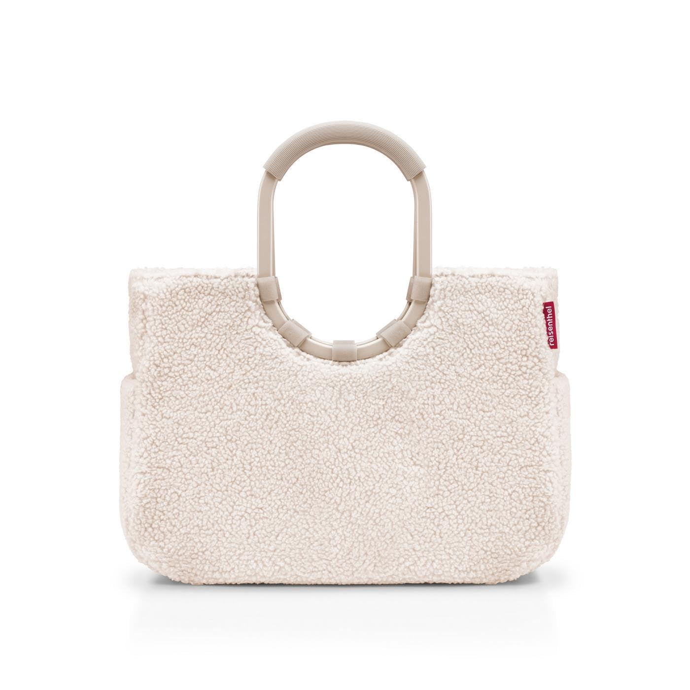reisenthel loopshopper L teddy sand – Shopper aus recyceltem PET mit rundem Griff und Aluminiumrahmen