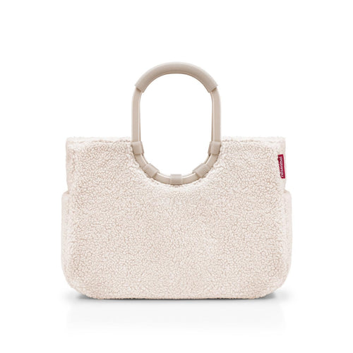 reisenthel loopshopper L teddy sand – Shopper aus recyceltem PET mit rundem Griff und Aluminiumrahmen
