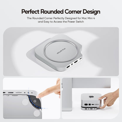 PULWTOP Mac mini M4 Pro Dock - 4TB SSD Gehäuse USB C Hub