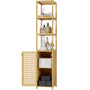 FOREHILL Bad Hochschrank schmal Bambus – Natur 169cm. Hoher, schmaler Bambusschrank. Bietet Stauraum für Badutensilien.