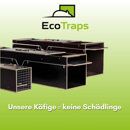 EcoTraps Marderfalle Lebendfalle 120 cm aus wasserdichtem Holz