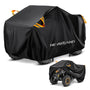 NEVERLAND Abdeckplane für Quad ATV XXXL, 210D Oxford, orange mit Reflexstreifen