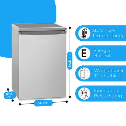 Bomann KS 2184.1 Kühlschrank mit Gefrierfach - 120L Inox