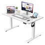 JUMMICO Höhenverstellbarer Schreibtisch Steh-Sitz - 110x60cm Weiss. Weißer Schreibtisch, elektrisch höhenverstellbar für Steh-Sitz-Arbeitsplätze.