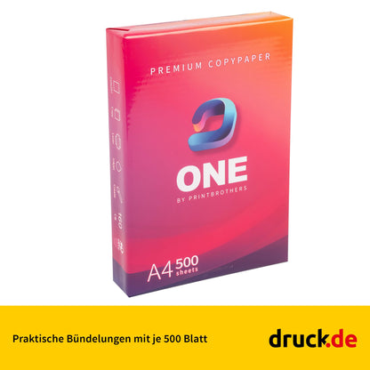 druck.de ONE Kopierpapier A4 weiss, 5000 Blatt, 2 Kartons