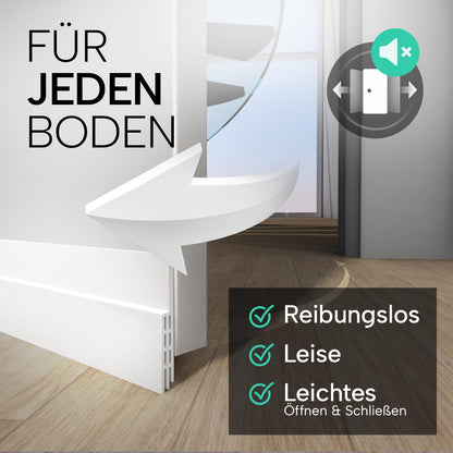 Vellure Türdichtung Zugluftstopper selbstklebend, 5er-Set Weiss