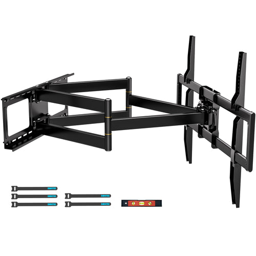 BONTEC TV Wandhalterung für 60–110 Zoll TVs bis 125 kg, schwenkbar, Doppelarm mit 101,6 cm Auszug