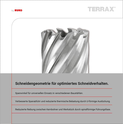TERRAX Kernbohrer-Satz HSS 7tlg. - A108820