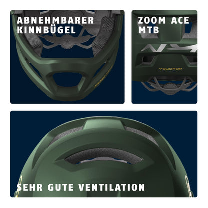 ABUS YouDrop FF Kinder-Fullface Helm - Grün S