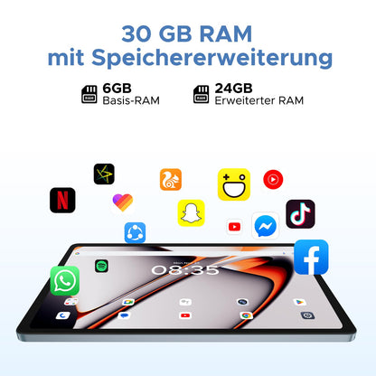 DOOGEE U11 Pro Android 15 Tablet 11 Zoll - 30GB RAM