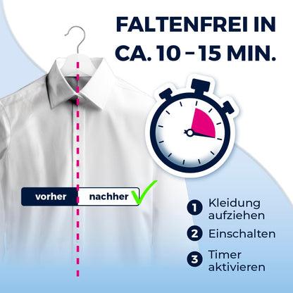 CLEANmaxx Hemdenbügler Bügelautomat – Dampf & Hosenaufsatz