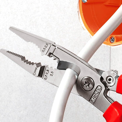 KNIPEX Elektro-Installationszange 13 86 200 SB, VDE-geprüft, 200 mm