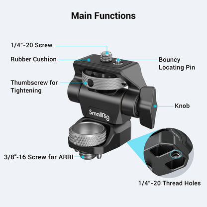 SMALLRIG 2903B Kamera-Monitorhalterung, 3/8" ARRI, schwenkbar