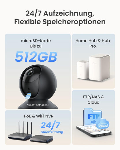 Reolink E1 Pro Überwachungskamera Innen, 3K 5MP WLAN, schwenkbar