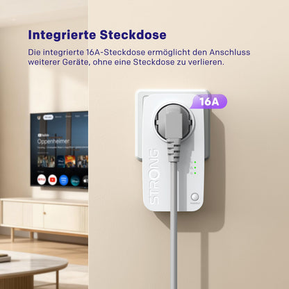 STRONG PL600S Powerline Adapter Set mit Steckdose, 600 Mbit/s