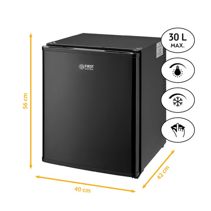 TZS First Austria Mini Kühlschrank 30L lautlos – Mattschwarz