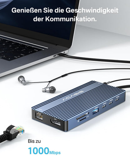 ACASIS DS0202 USB-C Docking Station 14-in-1 Dual Monitor 4K