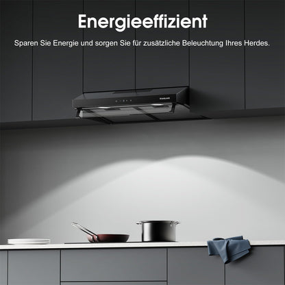 GASLAND UC60BS Unterbau Dunstabzugshaube 60cm - Schwarz Umluft