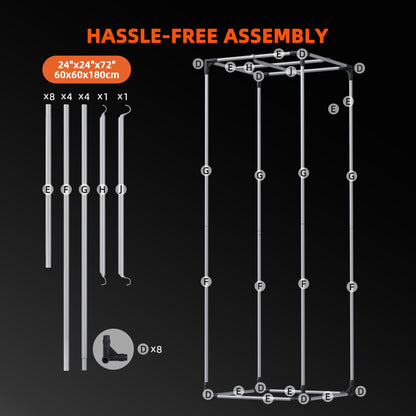 Spider Farmer Indoor Growzelt Kultivationszelt - 60x60x180cm