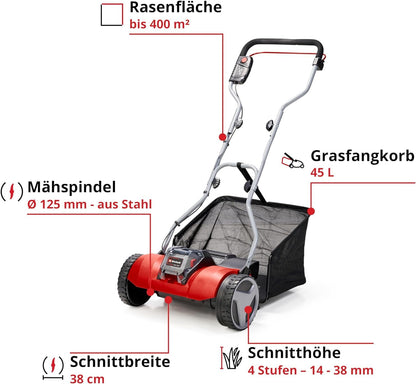 Einhell GE-HM 18/38 Li Akku-Rasenschnitt - Solo (Ohne Akku)