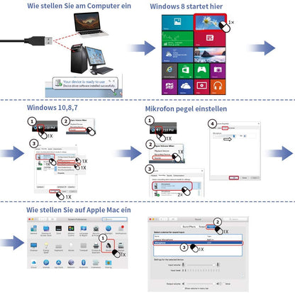 SUDOTACK USB Gaming Mikrofon Kondensator Set - PC Streaming