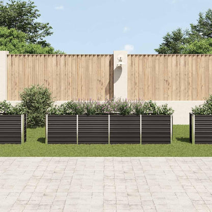 vidaXL Hochbeet Verzinkter Stahl - 320x40x77cm Anthrazit