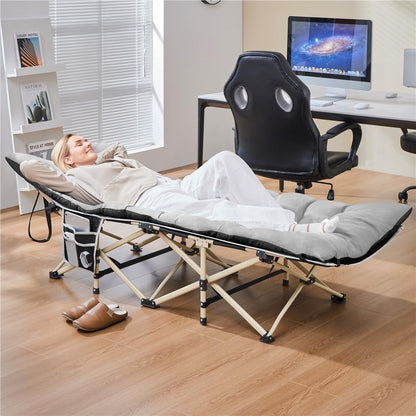 Yaheetech Feldbett mit Matratze, klappbares Campingbett bis 150 kg