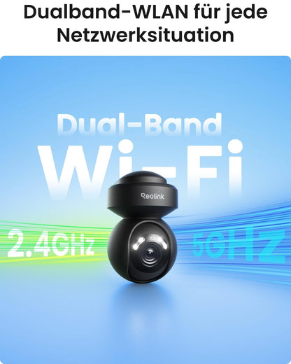 Reolink E1 Outdoor 5MP PTZ Überwachungskamera WLAN, 3X optischer Zoom