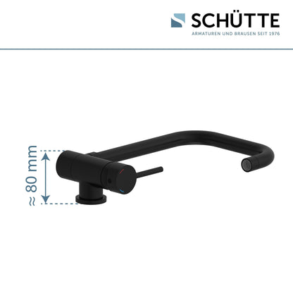 SCHÜTTE 24556 WINDOW Küchenarmatur Unterfenster umklappbar Schwarz