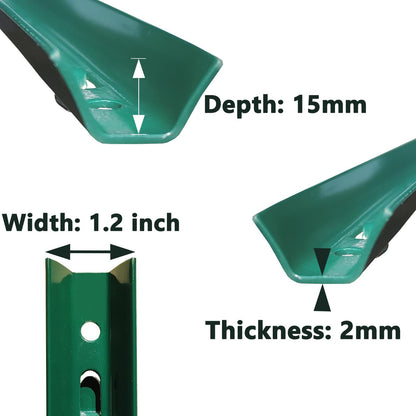 ARIFARO U-Zaunpfosten Kein Graben - 122cm, 10er-Pack