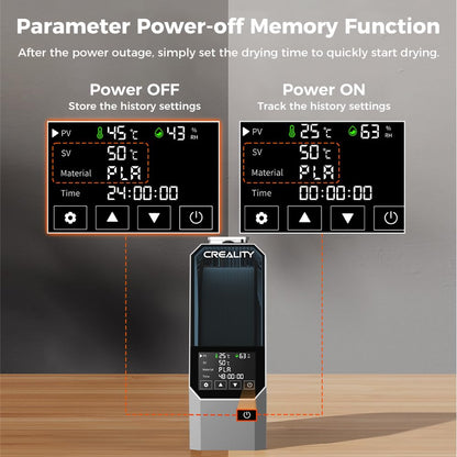 Creality Space PI Filament Trockner 2025 mit Ventilator