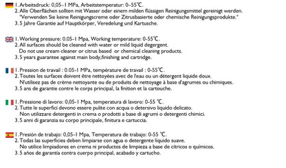 Decaura Waschtischarmatur Hoch Schwarz Matt - 250mm