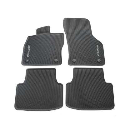 Skoda Octavia Allwetterfussmatten Gummi - 4er Set mit Schriftzug