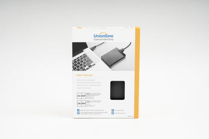 UnionSine HD2510 Externe Festplatte 500GB, 2,5 Zoll, USB 3.0, Schwarz