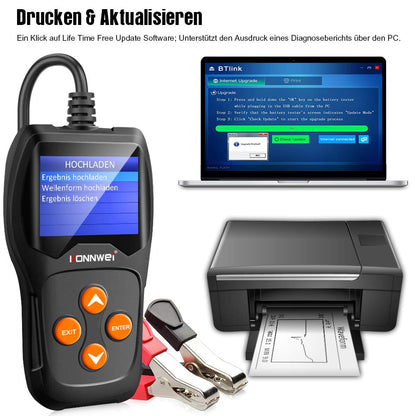 KONNWEI KW600 Professioneller 12V Batterietester - 100-2000 CCA, 220AH