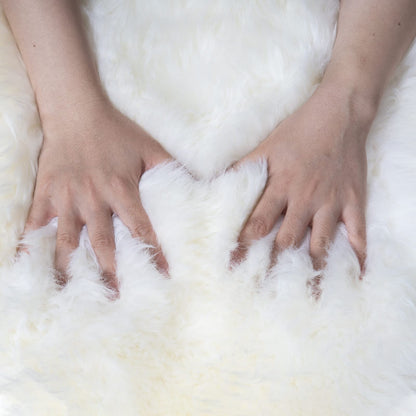 MH MYLUNE HOME Lammfell Schaffell Teppich echt - gross, beige 170x60cm